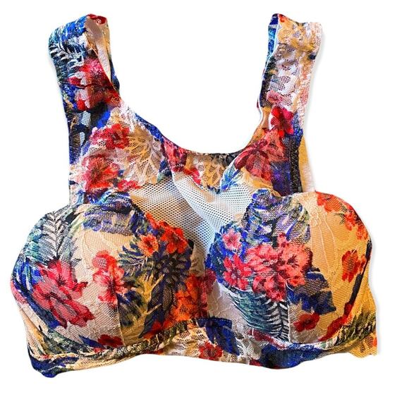 Victoria’s Secret Pink Lace Floral Bralette X-Small - Picture 1 of 3